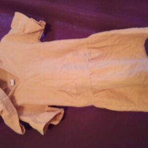 Janie and Jack Orange V-Neck Puff Sleeve Dress